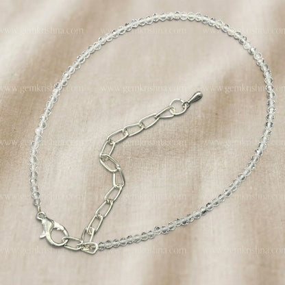 Crystal Quartz Anklet (Clarity and Positive Energy)