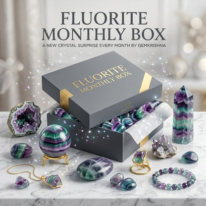 Fluorite Monthly Box – Receive Crystal Gifts Every Month (Focus & Mental Clarity)