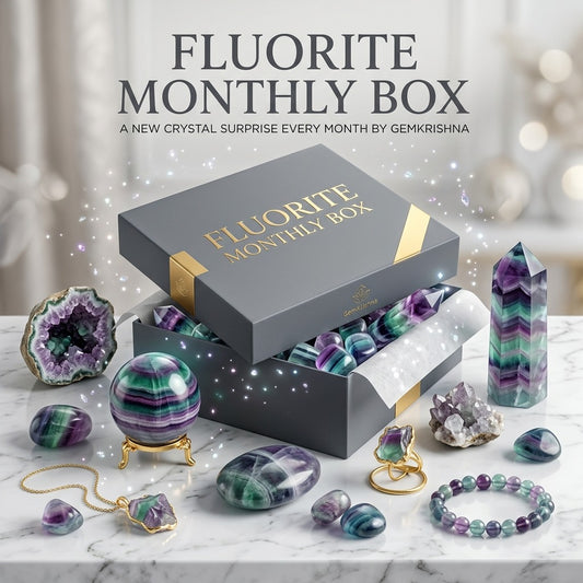 Fluorite Monthly Box – Receive Crystal Gifts Every Month (Focus & Mental Clarity)