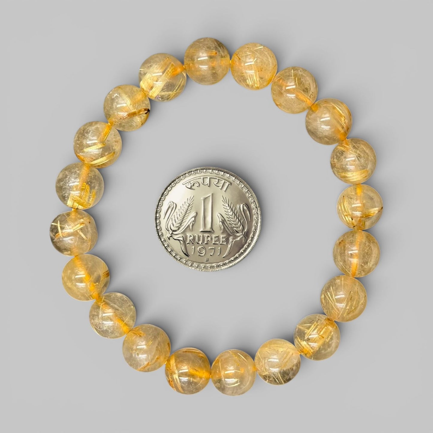 Golden Rutile Quartz Bracelet (Prosperity Crystal)