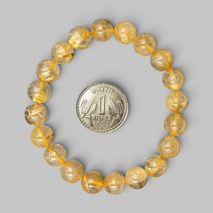 Golden Rutile Quartz Bracelet (Prosperity Crystal)
