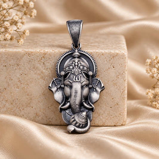 925 Silver Lord Ganesh Atharva Pendant – 7 g, 9 g & 11 g (New Beginnings & Wisdom)