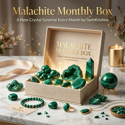 Malachite Monthly Box – Receive Crystal Gifts Every Month (Protection & Transformation)