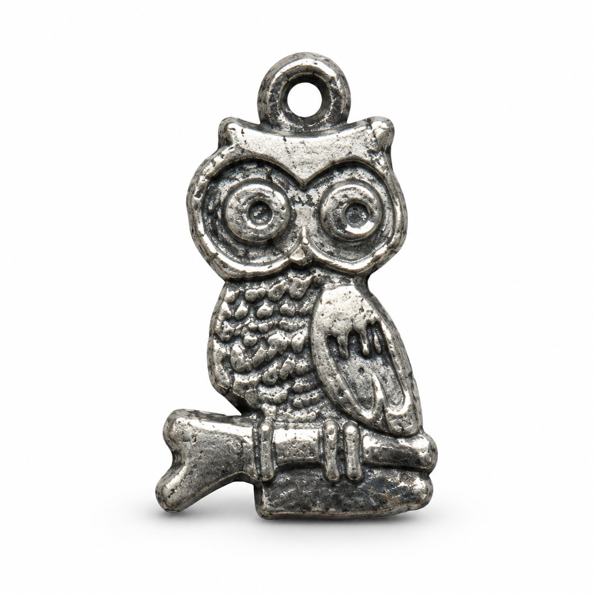 Zinc Owl Charm