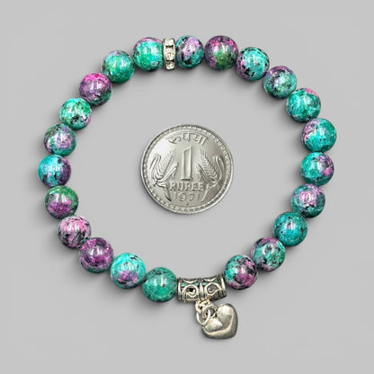 Synthetic Ruby Zoisite Bracelet (Passion and Growth)