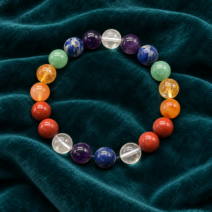 Confidence, Growth & Harmony Bracelet – 7 Natural Gemstones, 10mm with GJSPC Lab Report | GemKrishna