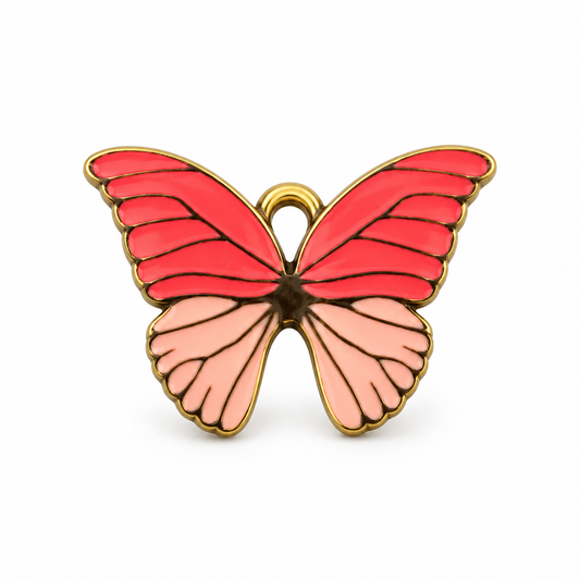 Pink Butterfly Charm
