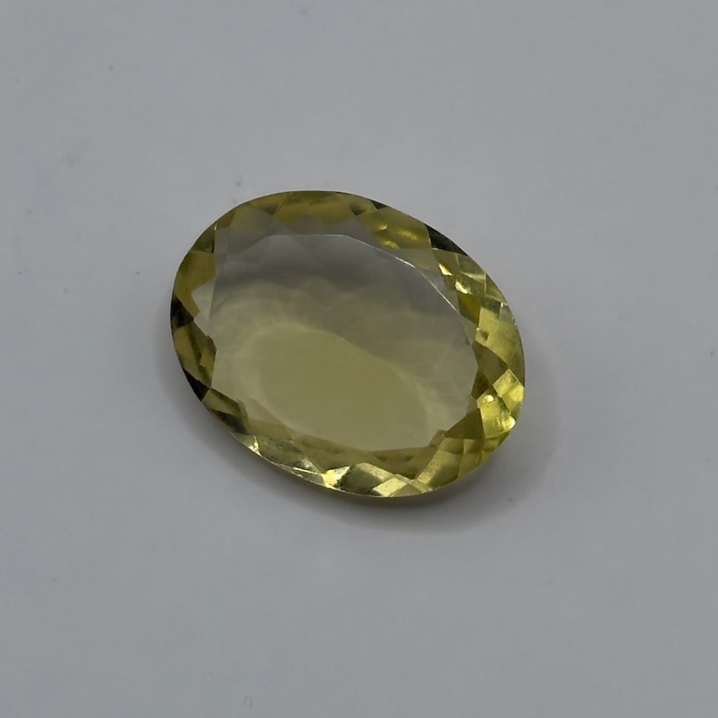 10.15 Carat Lemon Quartz / Green Amethyst Oval Loose Gemstone – Heated Natural Amethyst