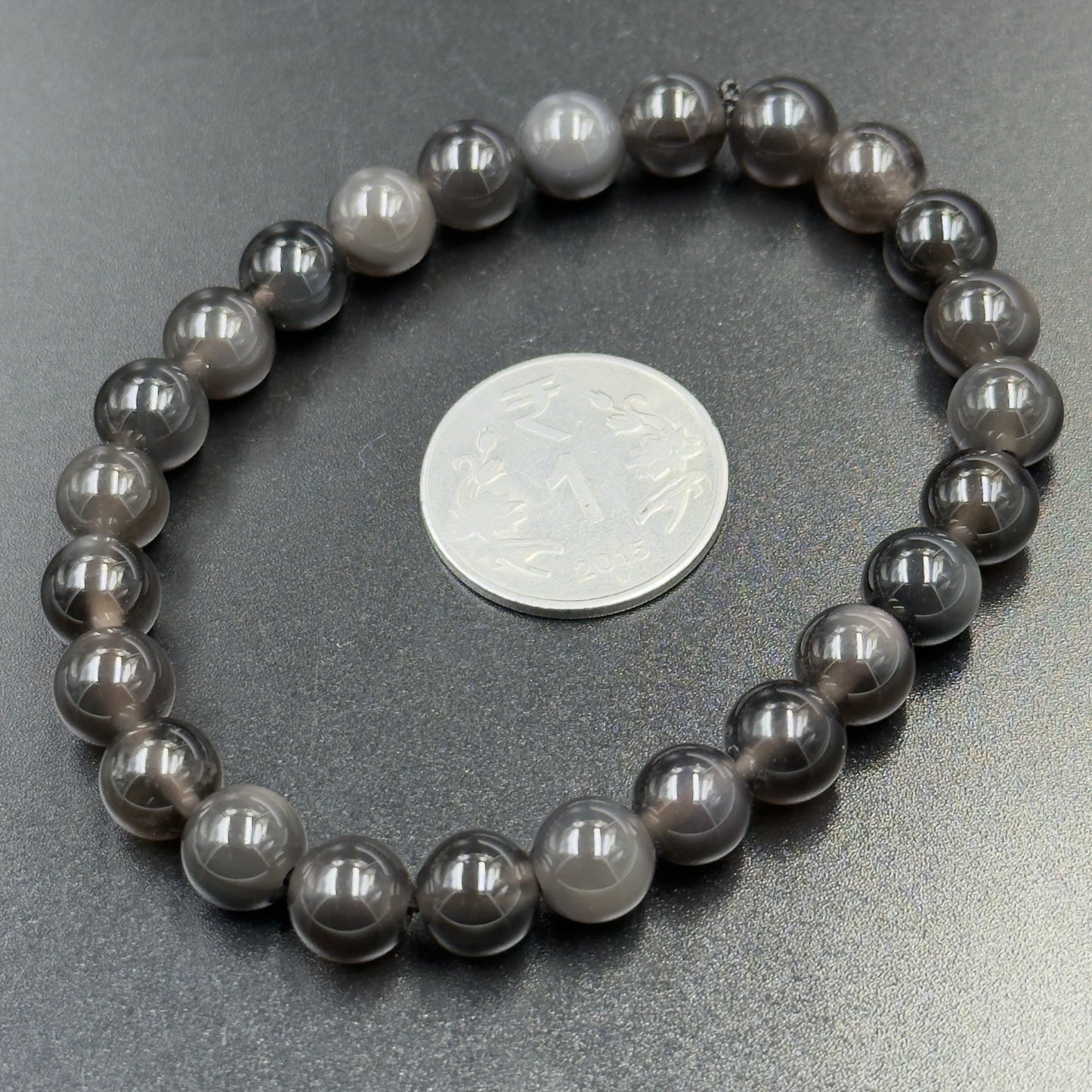 Silver Sheen Obsidian Bracelet (Protection and Insight)