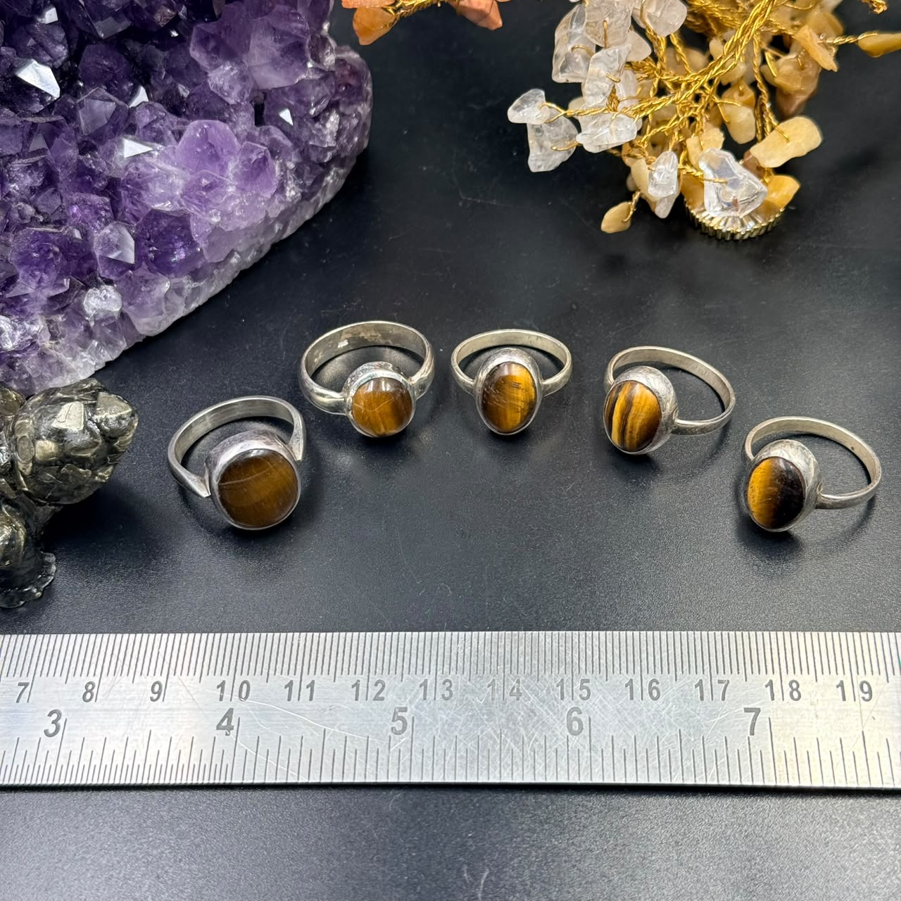 Tiger Eye 925 Silver Ring (Confidence & Protection)