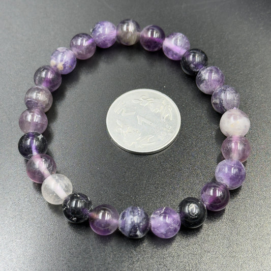 Purple Fluorite Bracelet (Intuition, Clarity and Spiritual Growth)