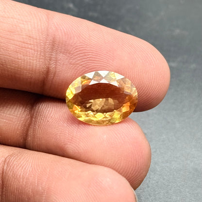Natural Citrine 5.51 ct Oval Mixed Cut Lab Report No: CSN084478