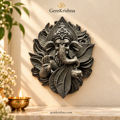 3D Pyrite Ganesh Ji – Premium Wall Hanging