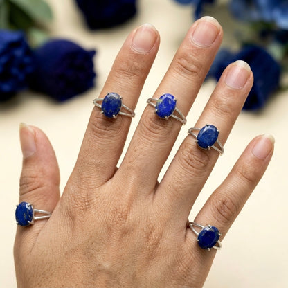 Natural Lapis Lazuli Ring (Adjustable)