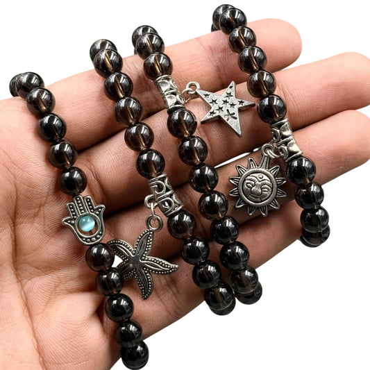 Natural Smoky Quartz Bracelet (Grounding and Protection)