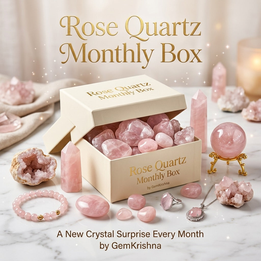 Rose Quartz Monthly Box – Receive Crystal Gifts Every Month (Love & Emotional Healing)