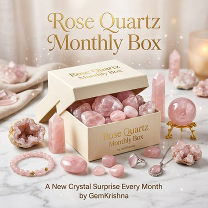 Rose Quartz Monthly Box – Receive Crystal Gifts Every Month (Love & Emotional Healing)