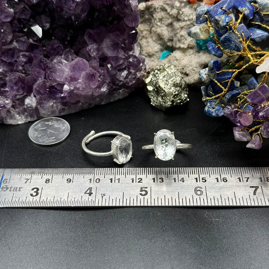 Natural Clear Quartz Ring (Adjustable)