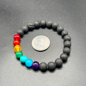 Lava Stone Chakra Balance Bracelet