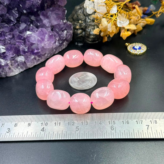 Rose Quartz Tumble Bracelet (Love and Emotional Healing)