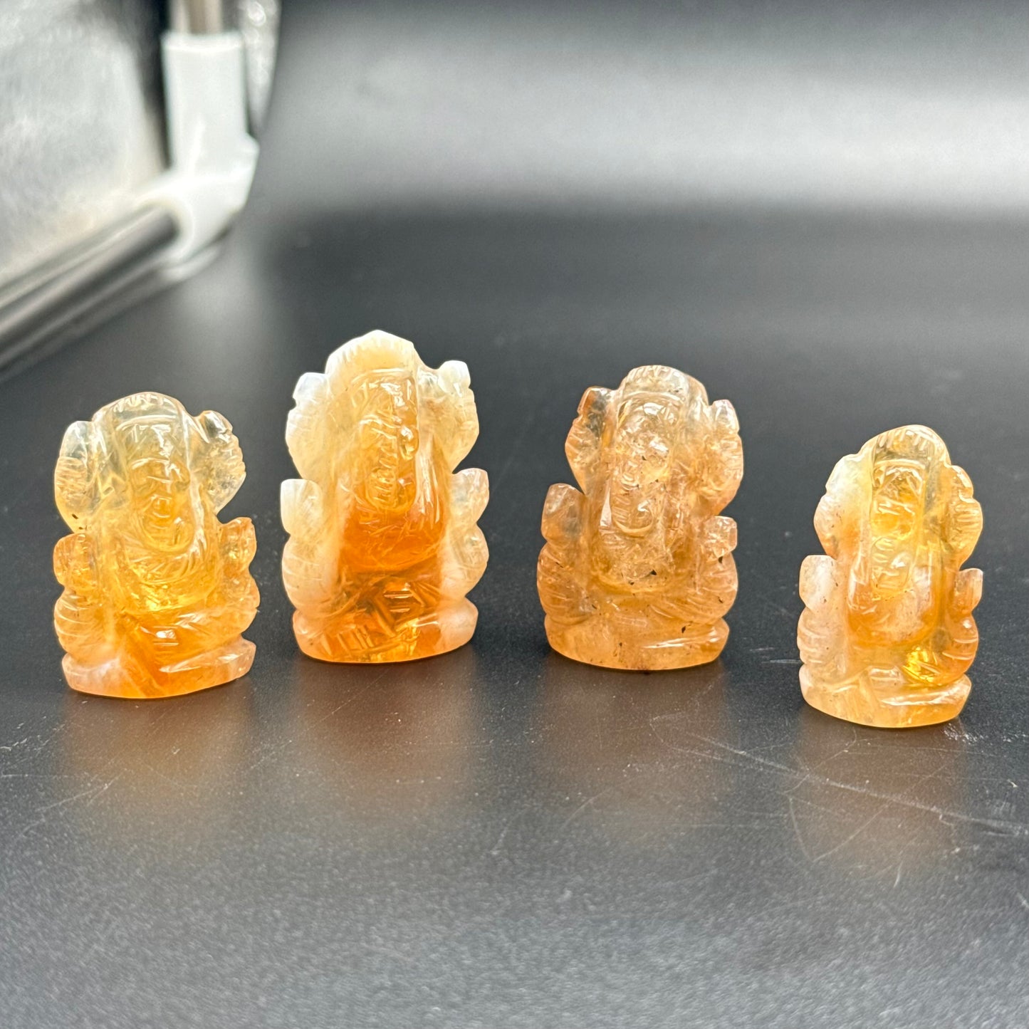 Natural Citrine Ganesh Ji Carving (Abundance and Good Beginnings)