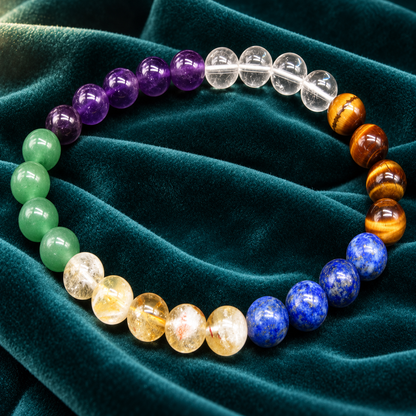 Clarity, Confidence & Prosperity Bracelet – 6 Natural Gemstones, 8mm with GJSPC Lab Report | GemKrishna