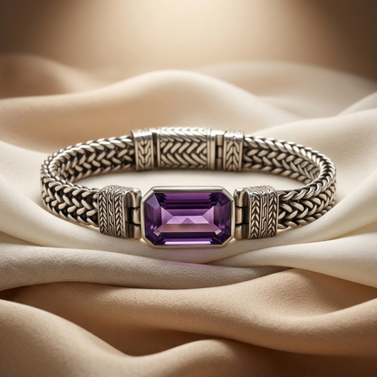 Amethyst 925 Silver Bracelet
