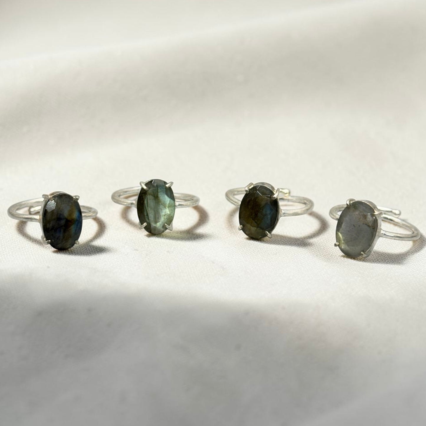 Natural Labradorite Ring (Adjustable)