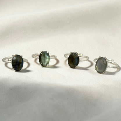 Natural Labradorite Ring (Adjustable)