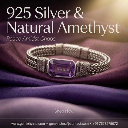 Amethyst 925 Silver Bracelet