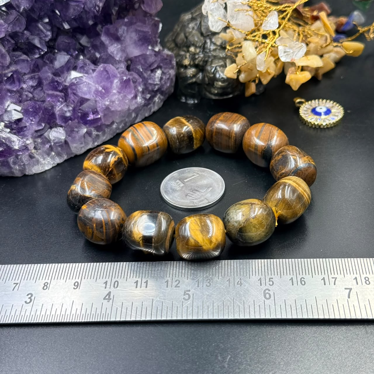 Tiger’s Eye Tumble Bracelet (Confidence & Protection)