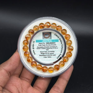 Natural Citrine AAA Bracelet (Joy and Abundance) – 8-8.50mm