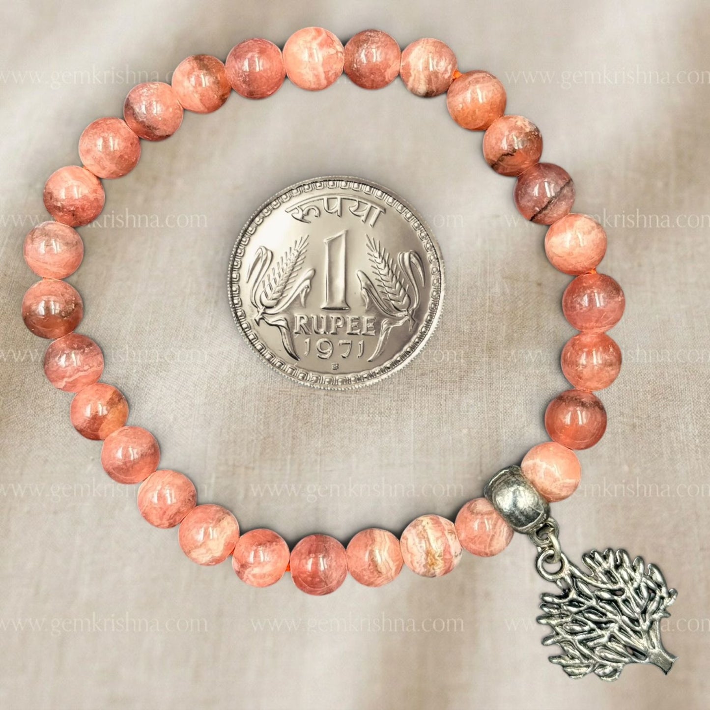 Rhodochrosite Bracelet (Love and Emotional Healing)
