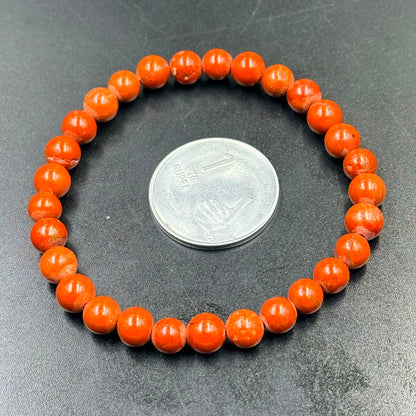 Red Jasper 6mm Bracelet (Strength & Courage)
