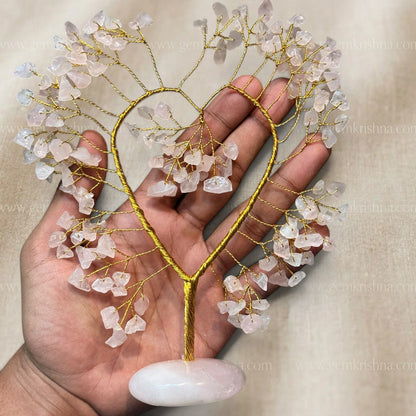 Natural Rose Quartz Chips Tree (Love and Emotional Harmony)
