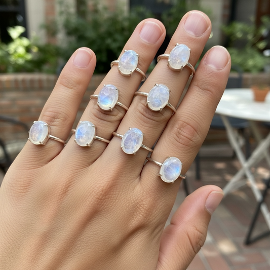 Natural Moonstone Ring (Adjustable)