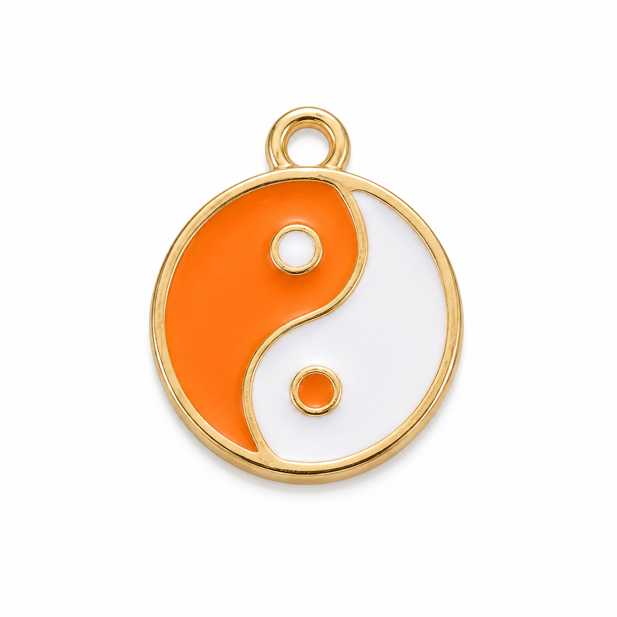 Orange Yin Yang Charm
