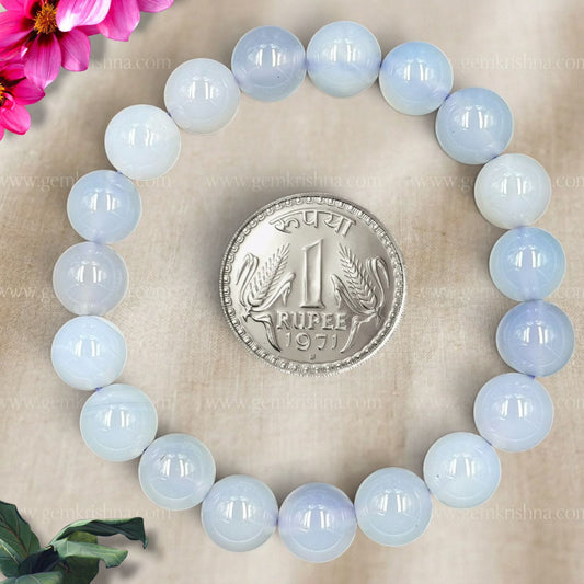 Blue Chalcedony Bracelet (Calm Communication and Peace)