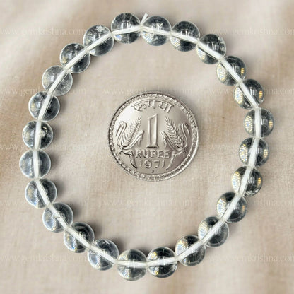 Clear Quartz Bracelet 8–8.50 mm (Clarity and Positive Energy)