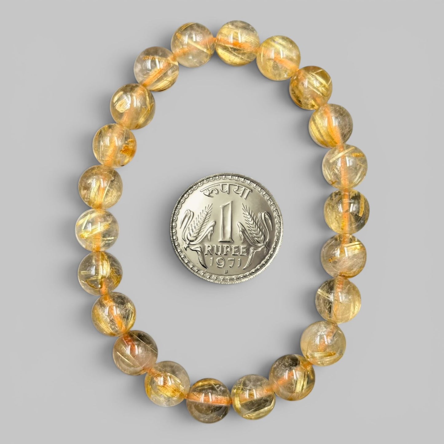 Golden Rutile Quartz Bracelet (Prosperity Crystal)