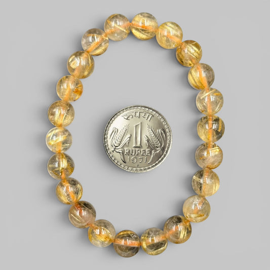 Golden Rutile Quartz Bracelet (Prosperity Crystal)