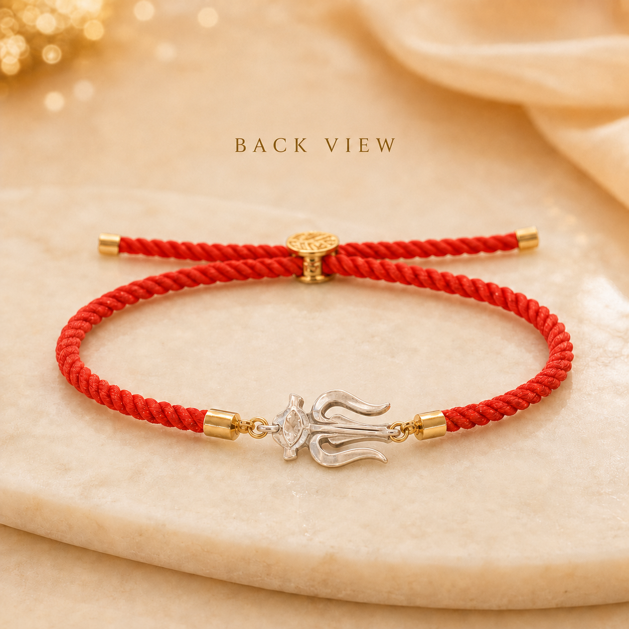 925 Silver 2-in-1 Shiv Trishul Rakhi for Brother (Protection, Strength & Lifelong Keepsake)