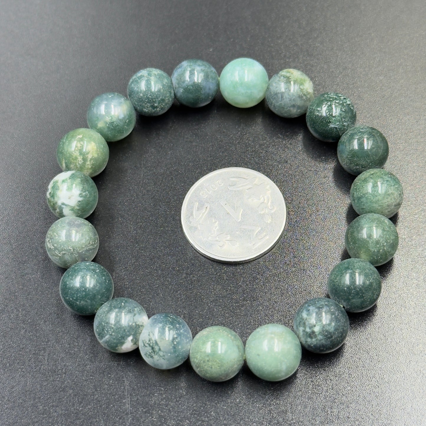 Moss Agate Bracelet (Growth, Grounding and Emotional Balance)