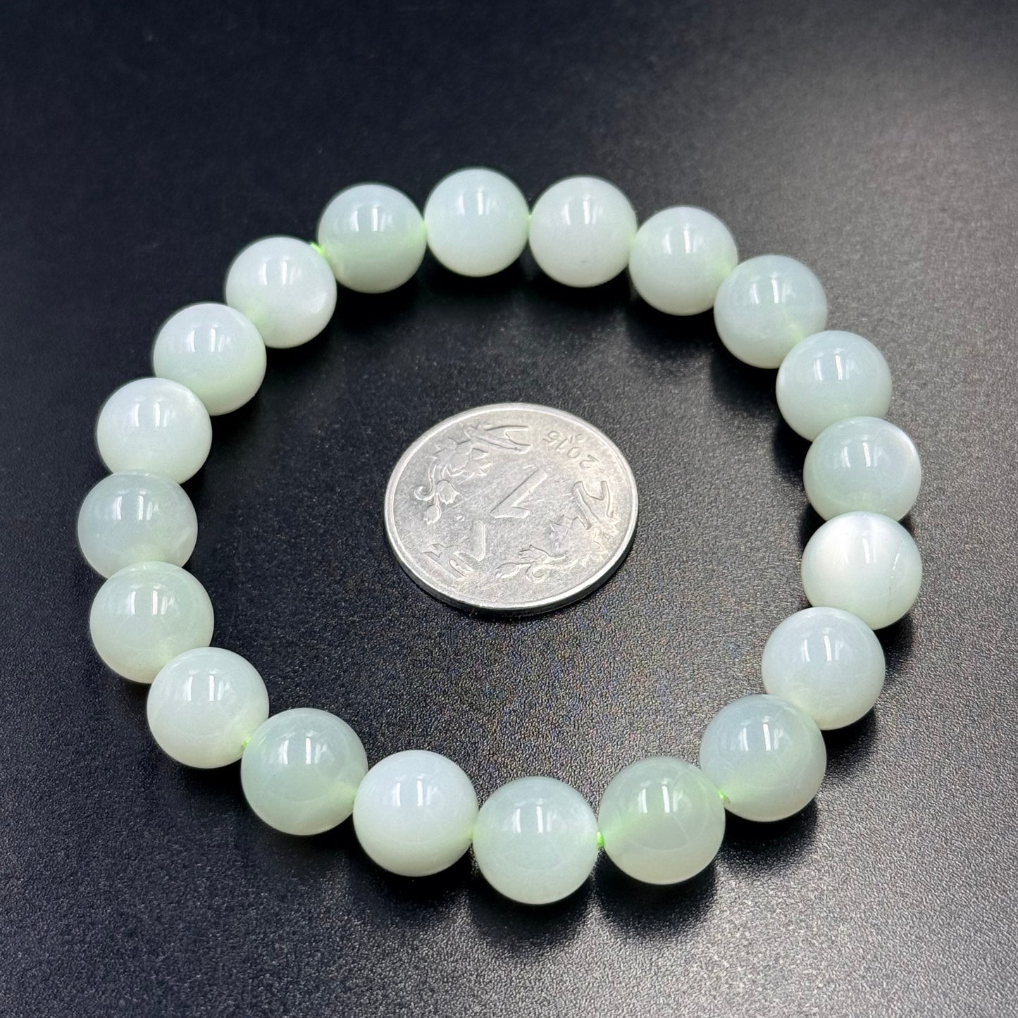 Green Moonstone (Garnierite) Bracelet (Calmness and Intuition)