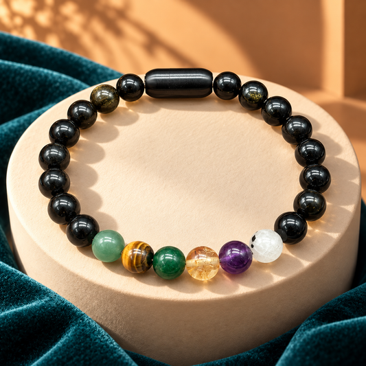 Growth, Courage & Calm Natural Gemstone Bracelet with GJSPC Certificate | GemKrishna