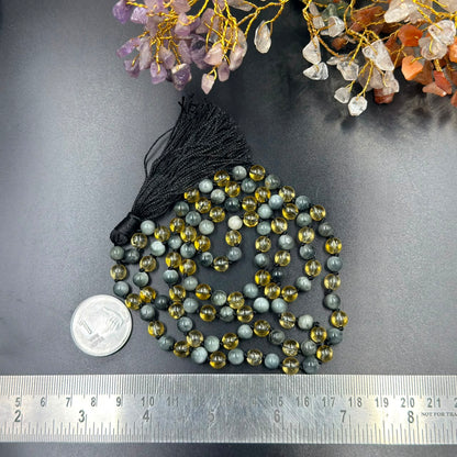 6mm Cat's Eye & Citrine Jaap Mala (Focus & Abundance)