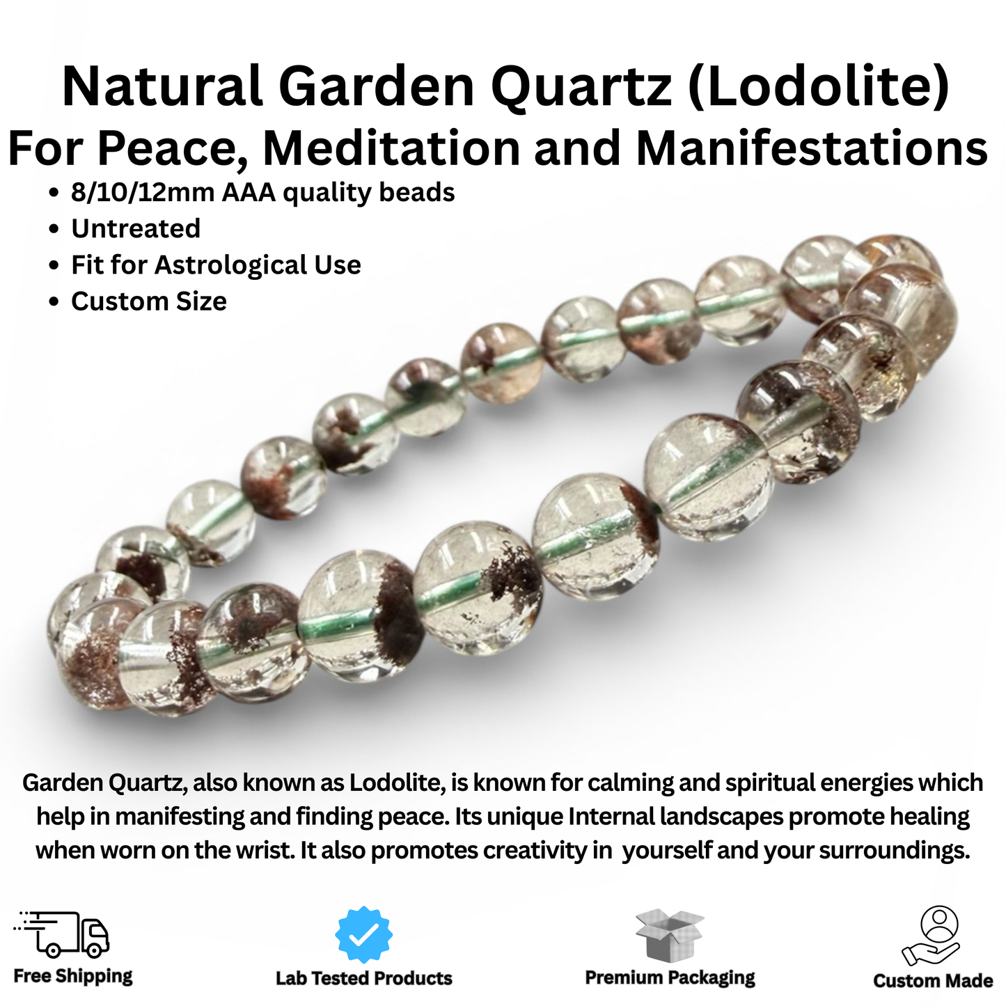 Garden Quartz (Lodolite) Bracelet