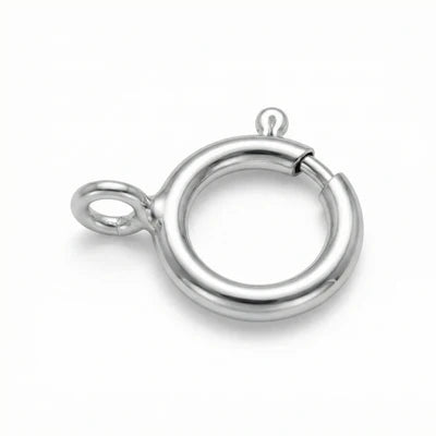 925 Silver Spring Ring Clasp (with 3 loops)