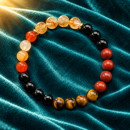 Confidence, Courage & Protection Natural Gemstone Bracelet with Lab Report | GemKrishna