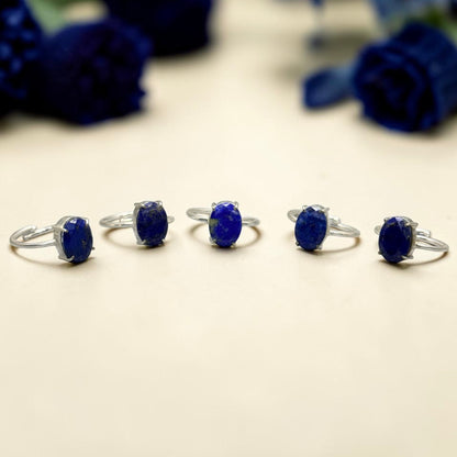 Natural Lapis Lazuli Ring (Adjustable)